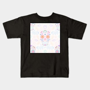 Pastel Sugar Skulls to Celebrate Day of the Dead Kids T-Shirt